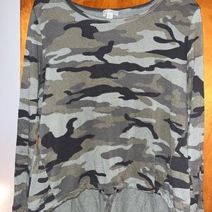 Camouflage Long Sleeve Top